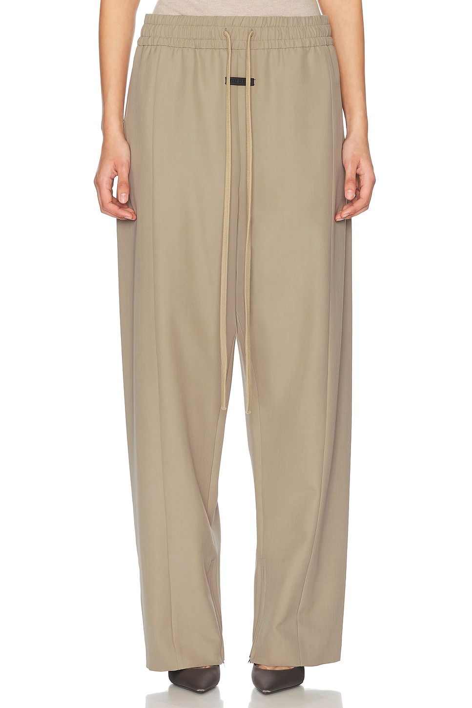 Center Seam Track Pant in Beige