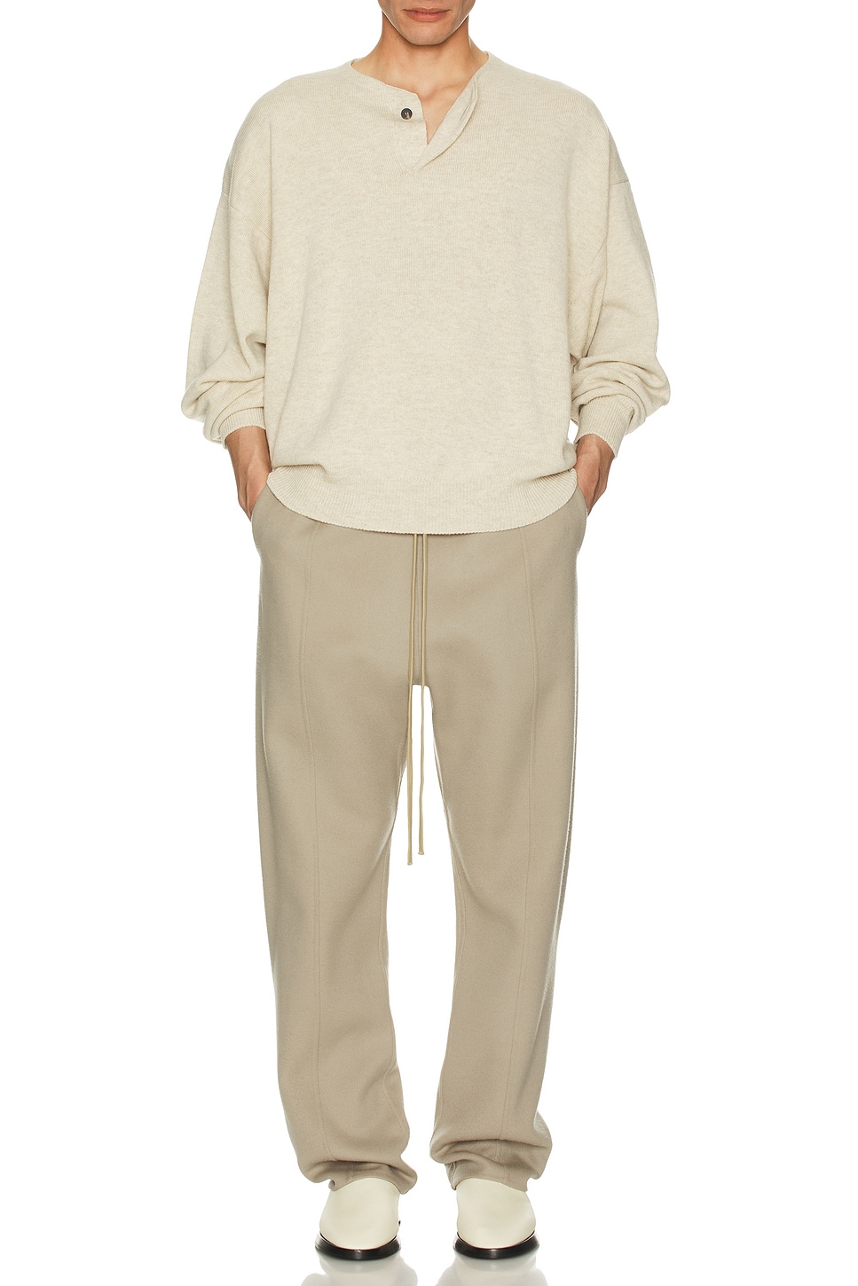 Image 1 of Fear of God Drawstring Forum Pant in Dusty Beige