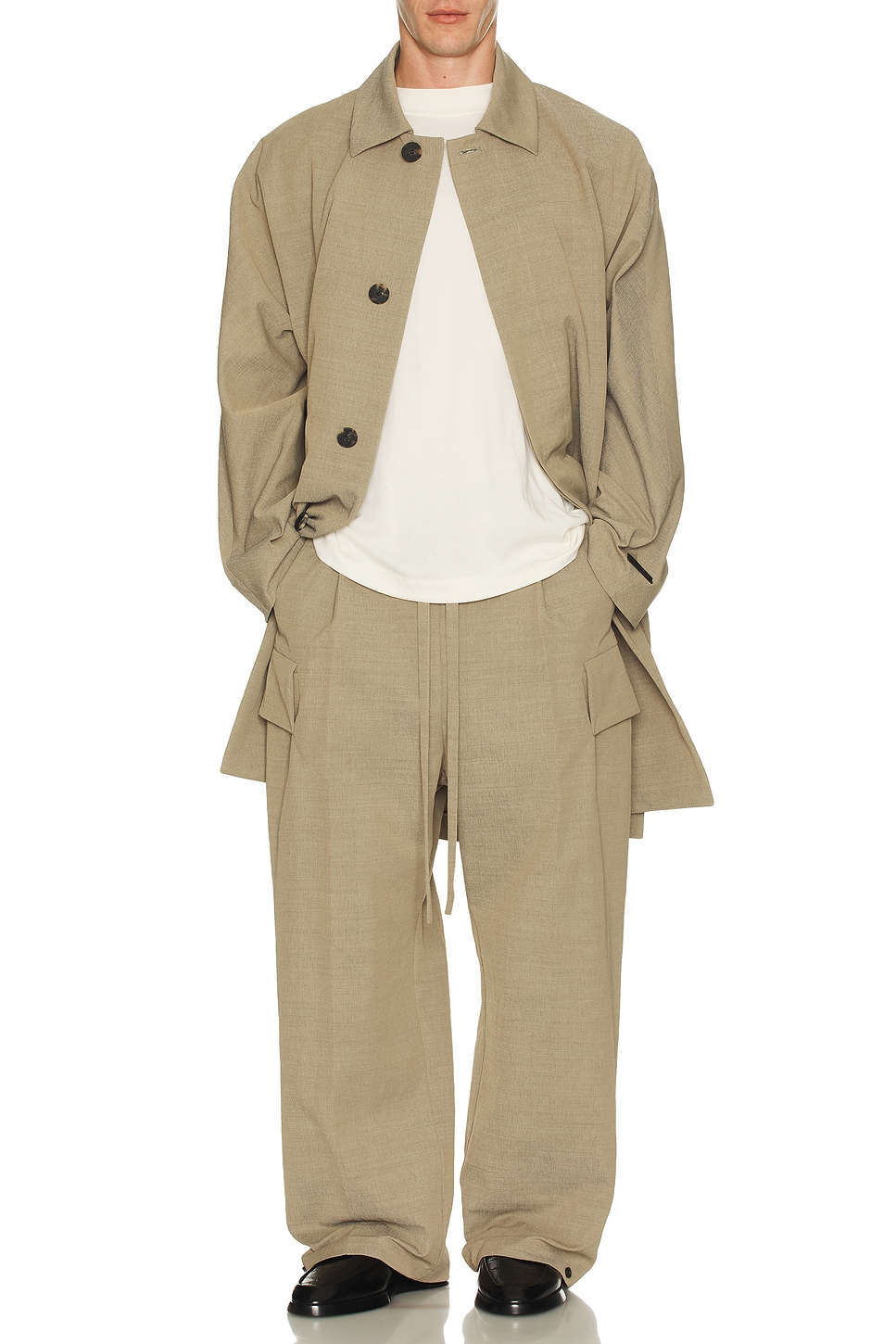 Image 1 of Fear of God Wide Leg Cargo Pant in Melange Beige