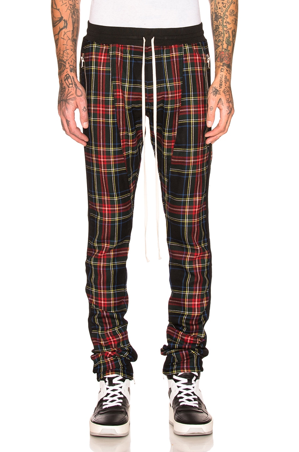 Image 1 of Fear of God Wool Plaid Trouser in Black Plaid & Black