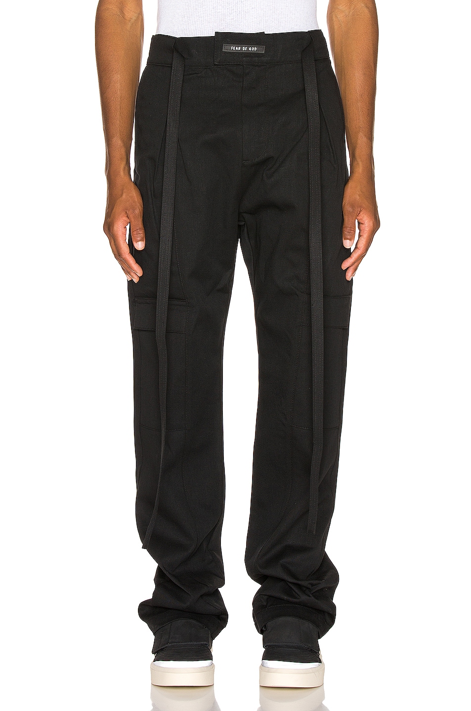 Image 1 of Fear of God Baggy Cargo Trousers in Vintage Black