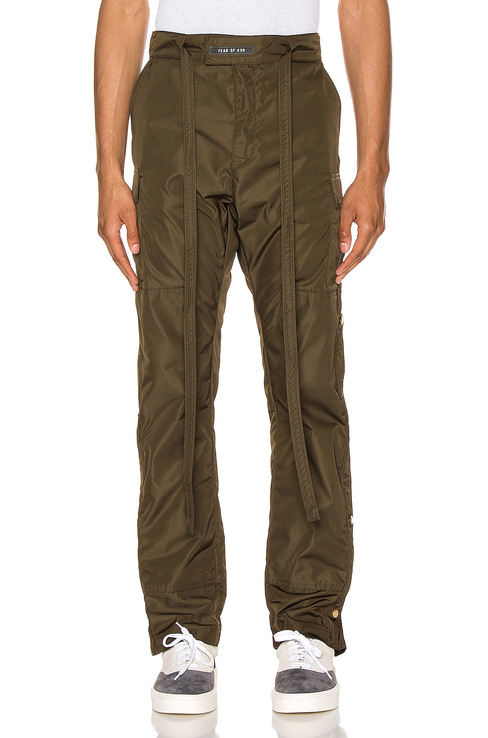 Image 1 of Fear of God Nylon Cargo Pant in Olive Green