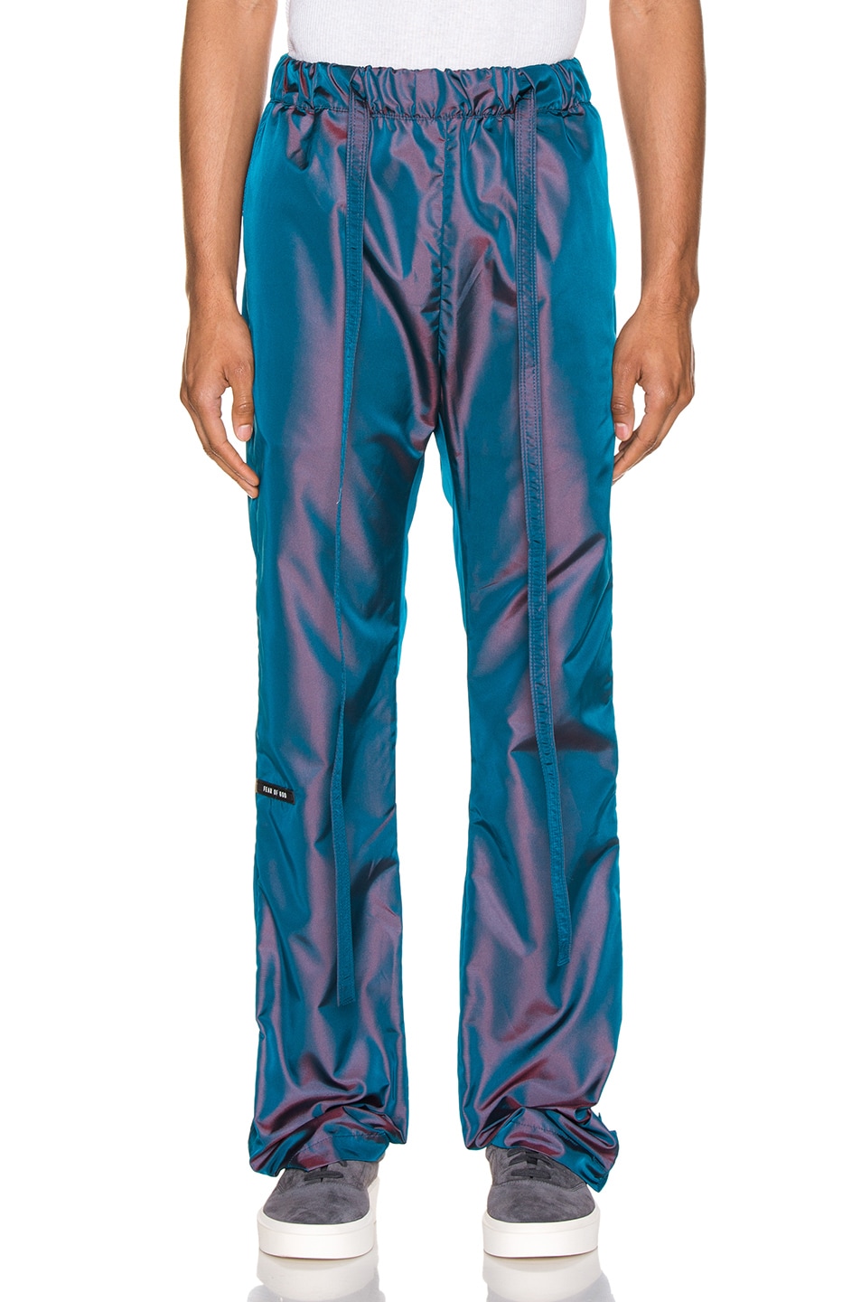 fear of god essentials iridescent nylon track pants