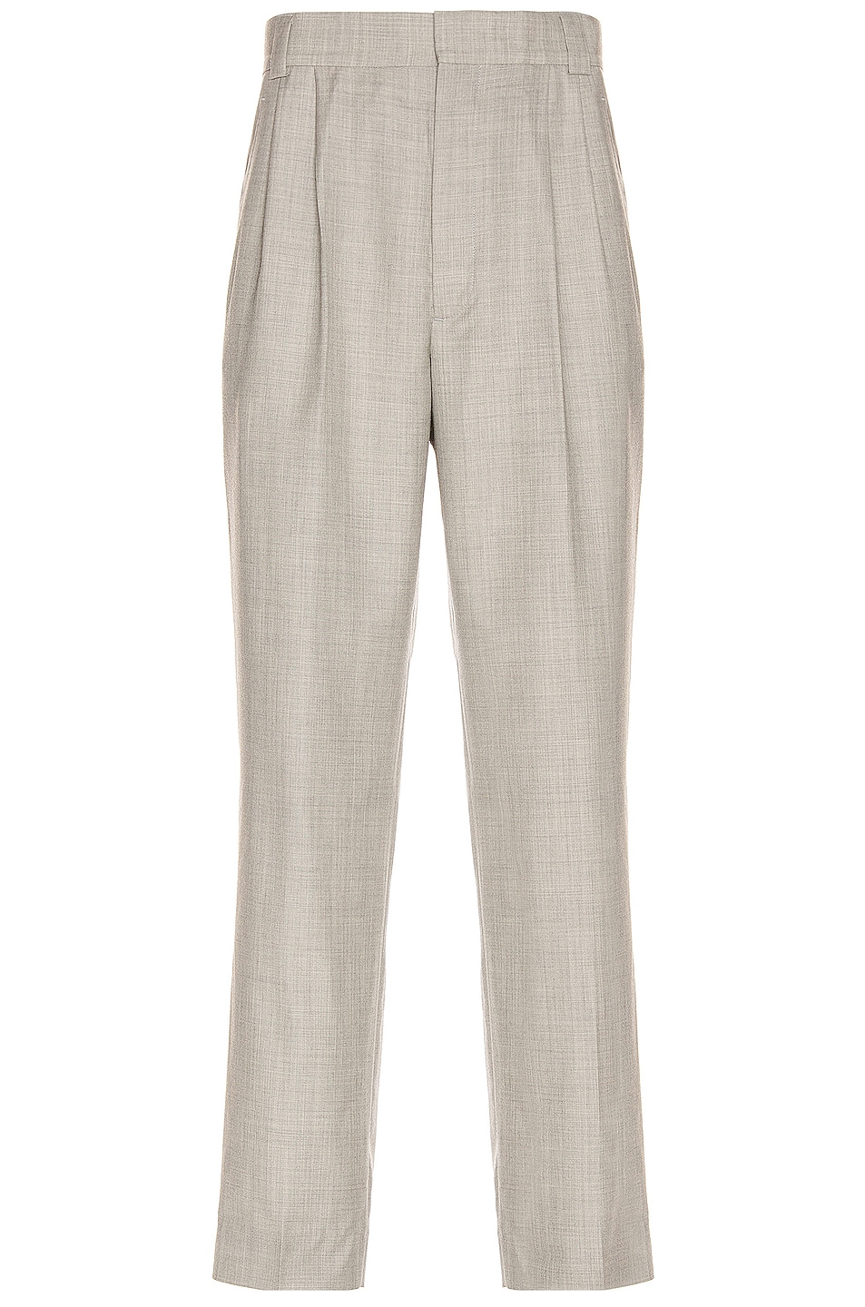 Image 1 of Fear of God Double Pleated Tapered Trouser in Light Heather Grey