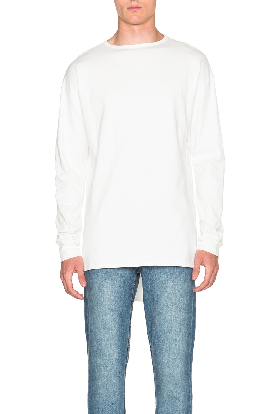 Image 1 of Fear of God Long Sleeve Crewneck Tee in Vintage White