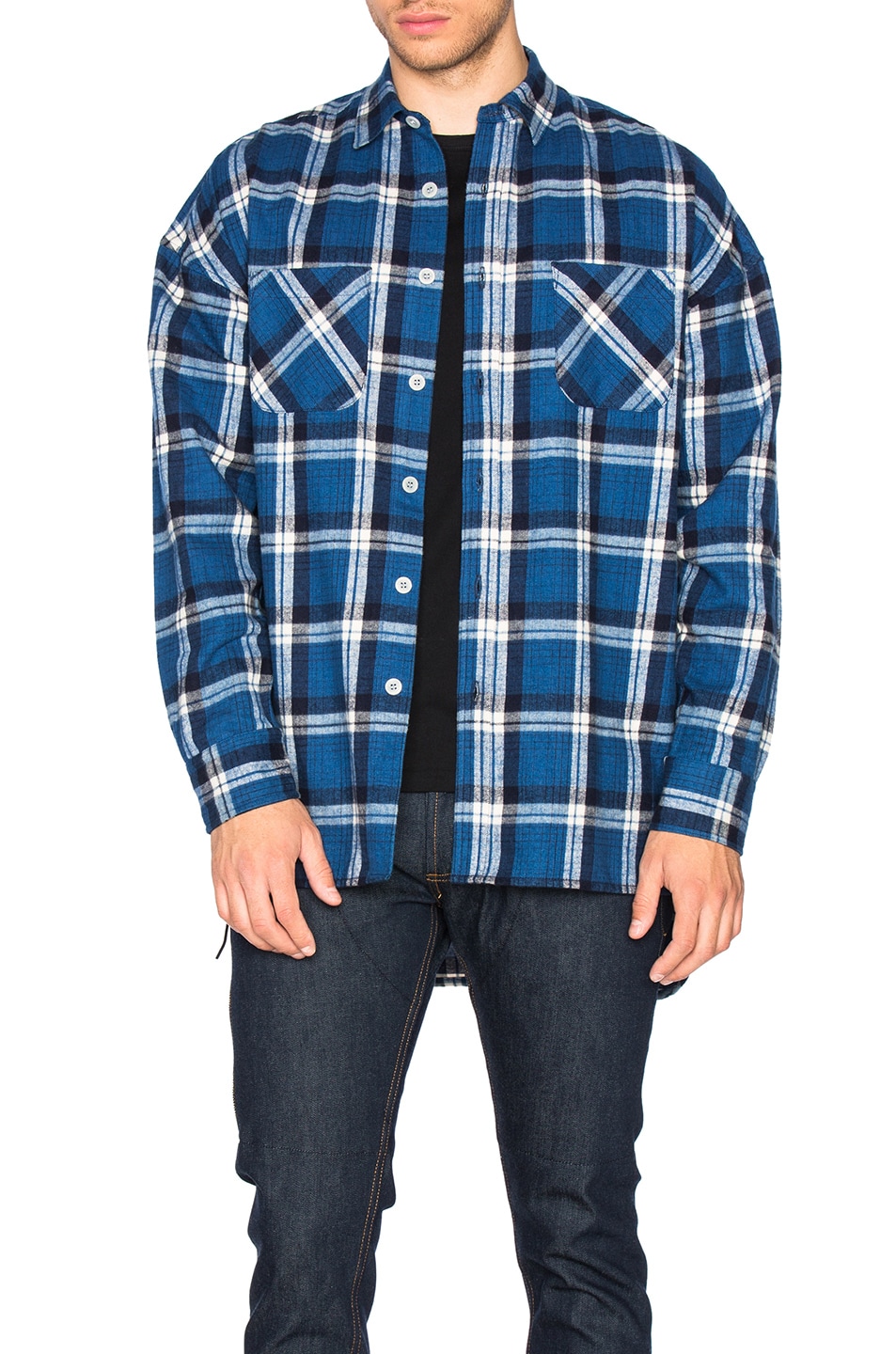 Fear of God Flannel Shirt in Blue Plaid | FWRD