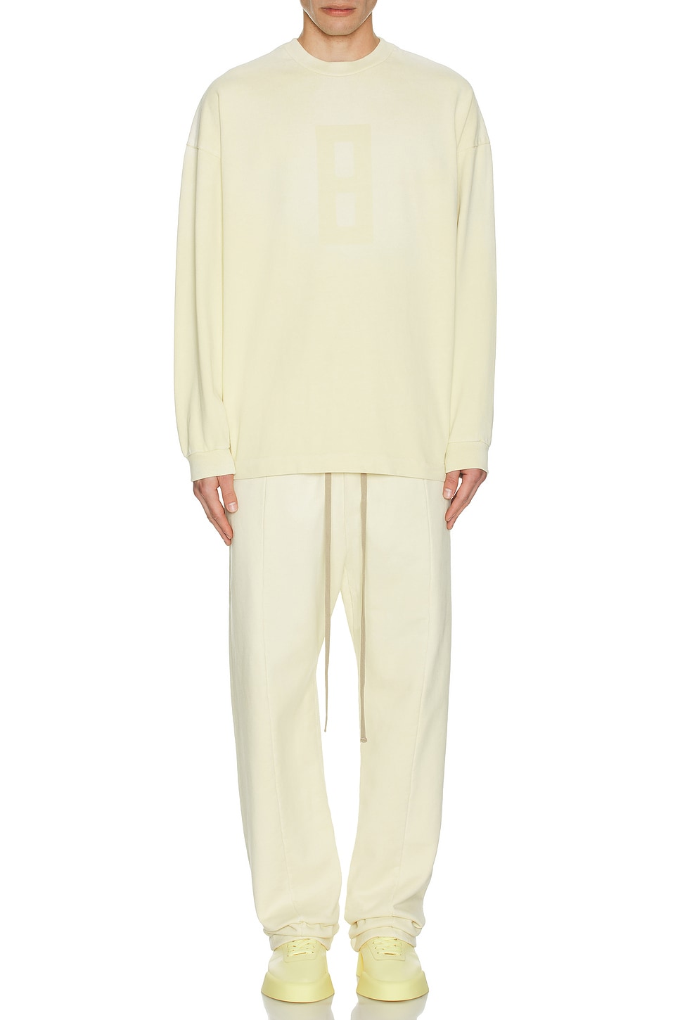Image 1 of Fear of God Airbrush 8 Ls Tee in Lemon Cream