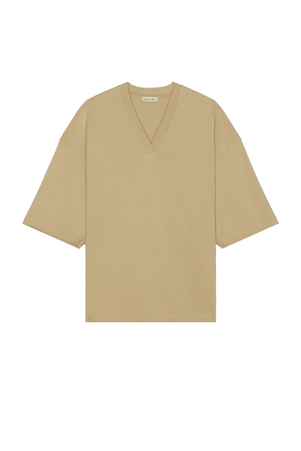 Image 1 of Fear of God Milano V Neck Tee in Dune