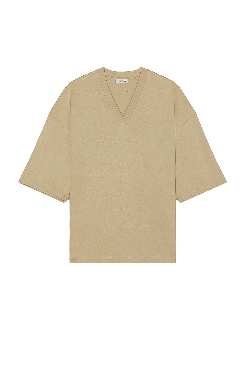 Image 1 of Fear of God Milano V Neck Tee in Dune