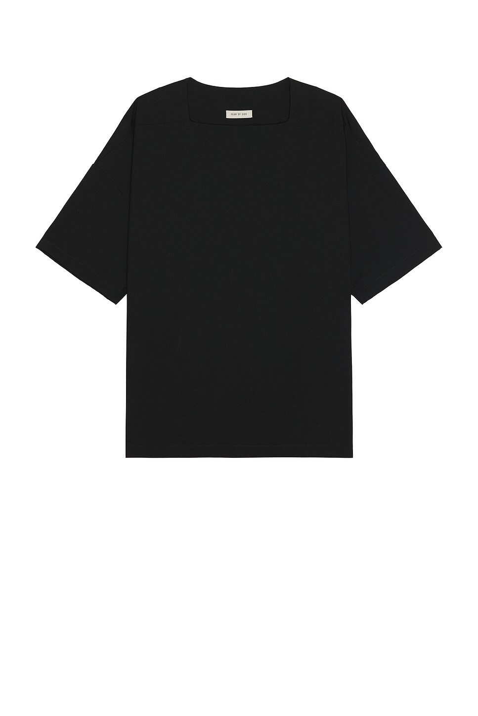 Image 1 of Fear of God Straight Neck SS Top in Black