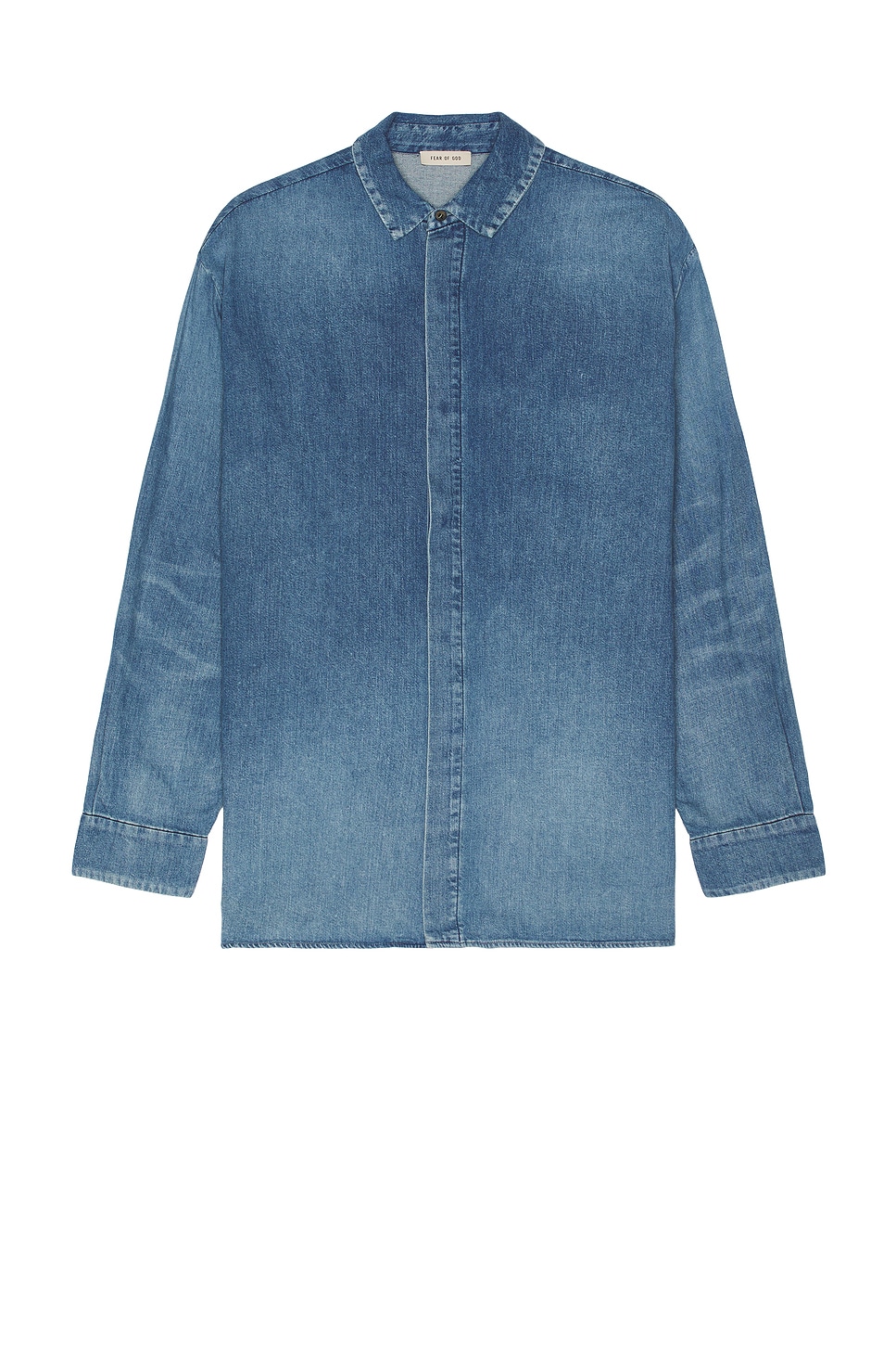 Image 1 of Fear of God Denim Shirt in Medium Indigo