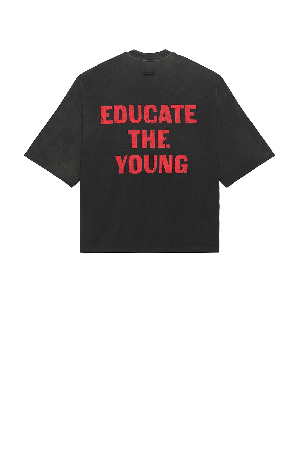 Fear Of God Mens Black Fu Educate Relaxed-fit Cotton-jersey T-shirt In Black