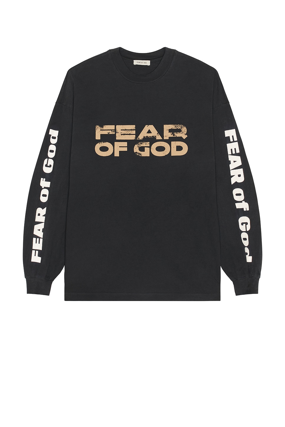 Fear Of God Long-sleeve Graphic Tee In Black