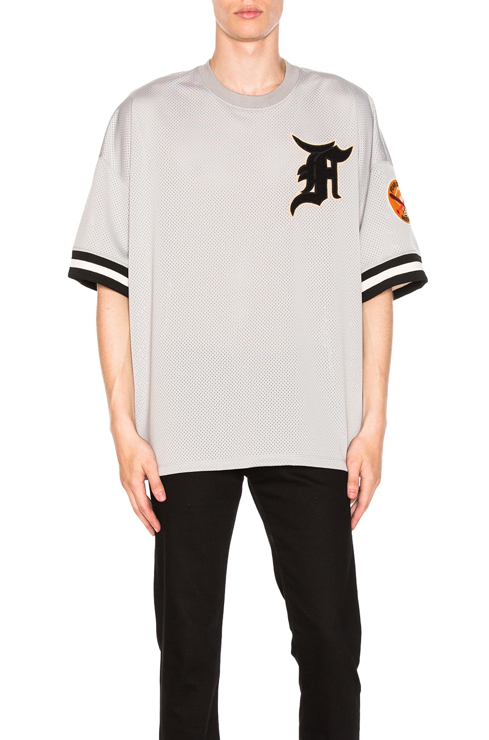Image 1 of Fear of God Mesh Away Baseball Jersey in Grey