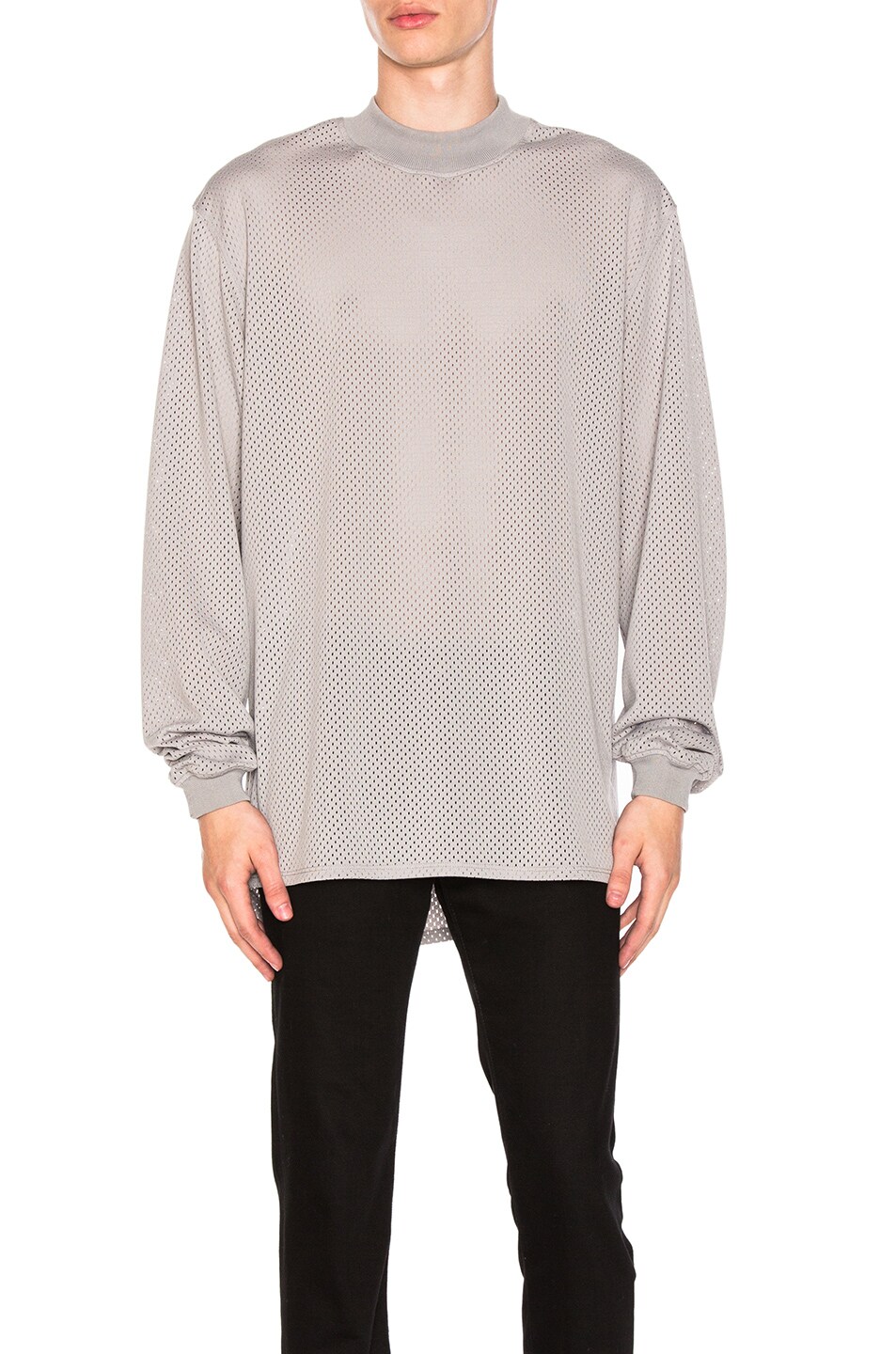 Image 1 of Fear of God Mesh Long Sleeve Tee in Grey