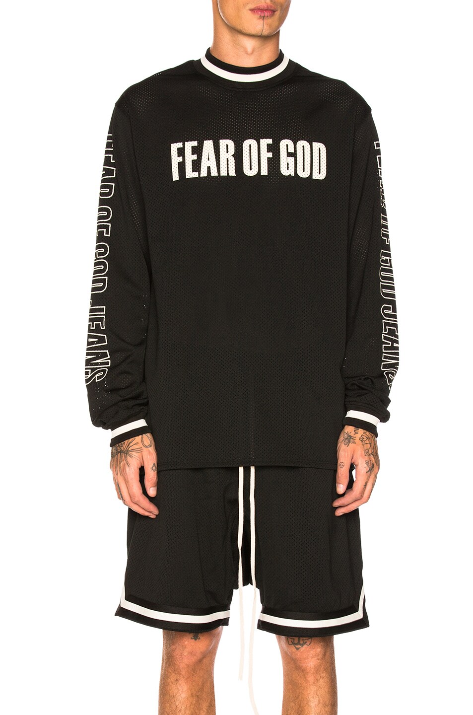 Image 1 of Fear of God Mesh Motocross Jersey in Black