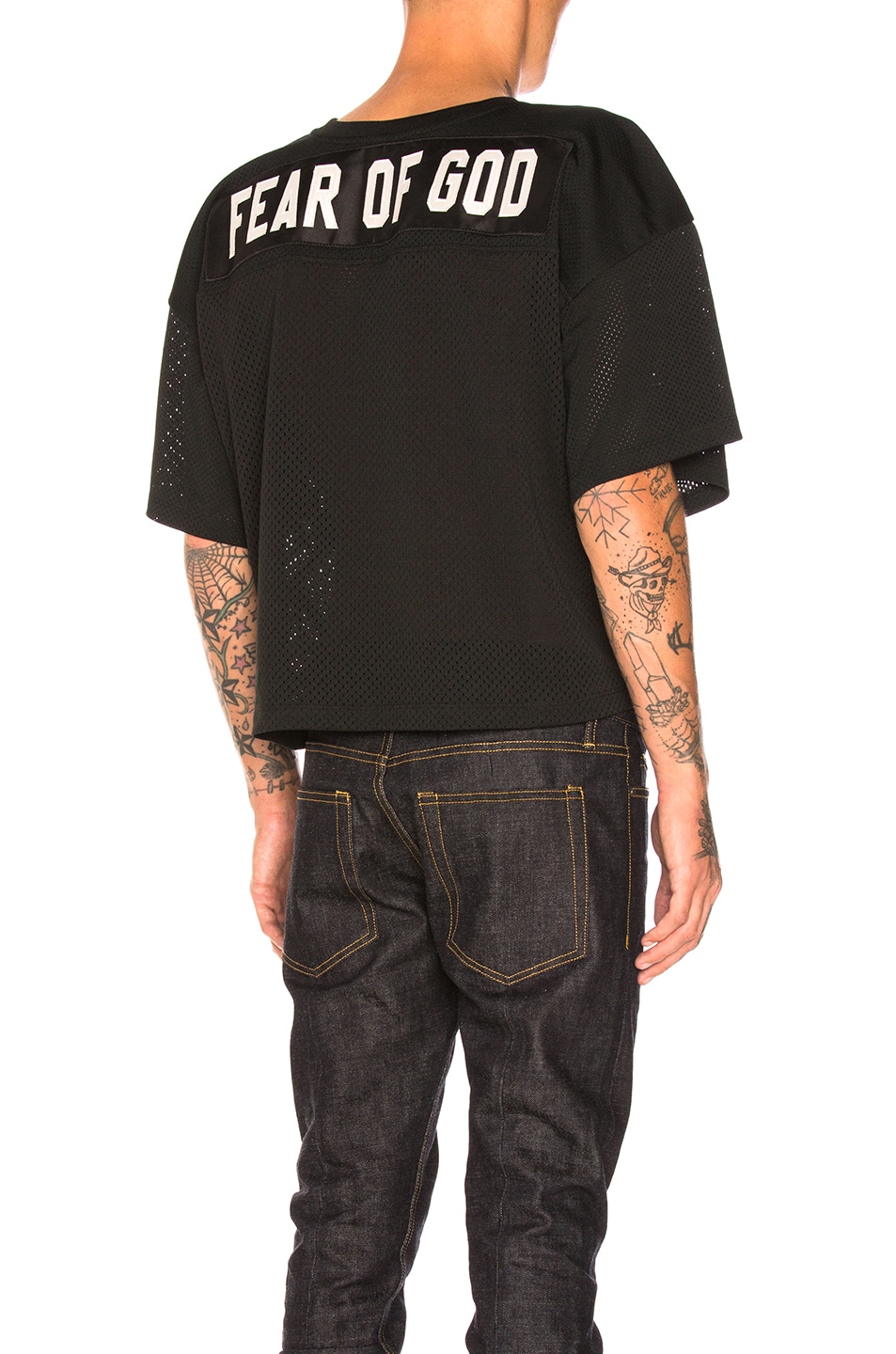 Image 1 of Fear of God Mesh Football Jersey in Black