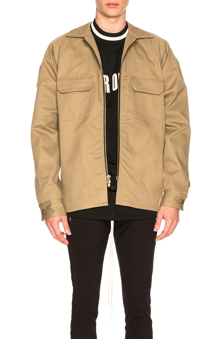 Image 1 of Fear of God Selvedge Chino Workshirt in Khaki