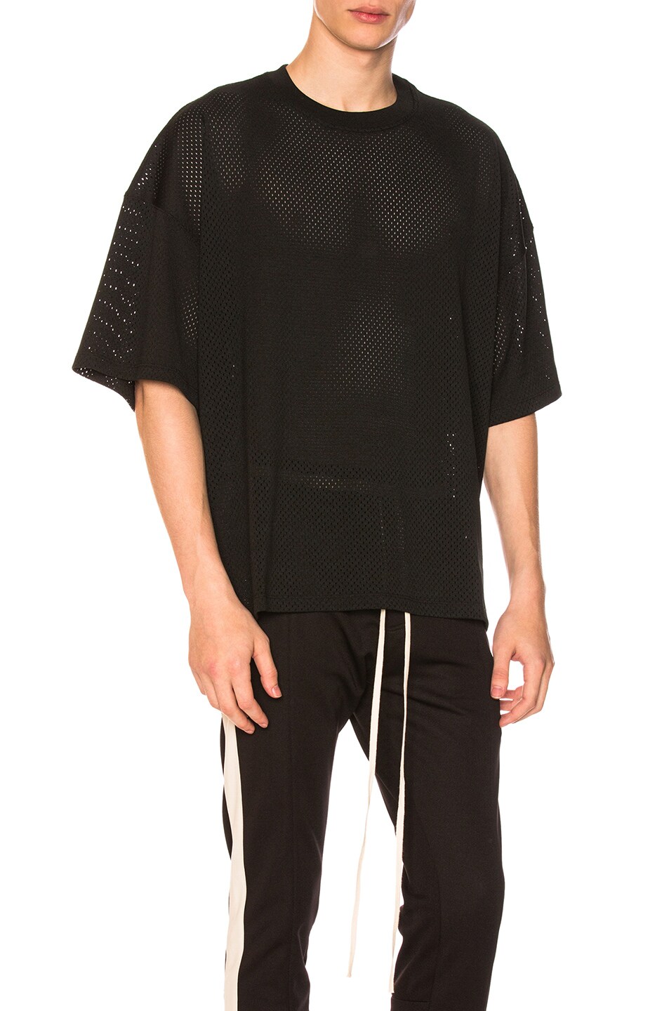 Image 1 of Fear of God Mesh Oversized Tee in Black