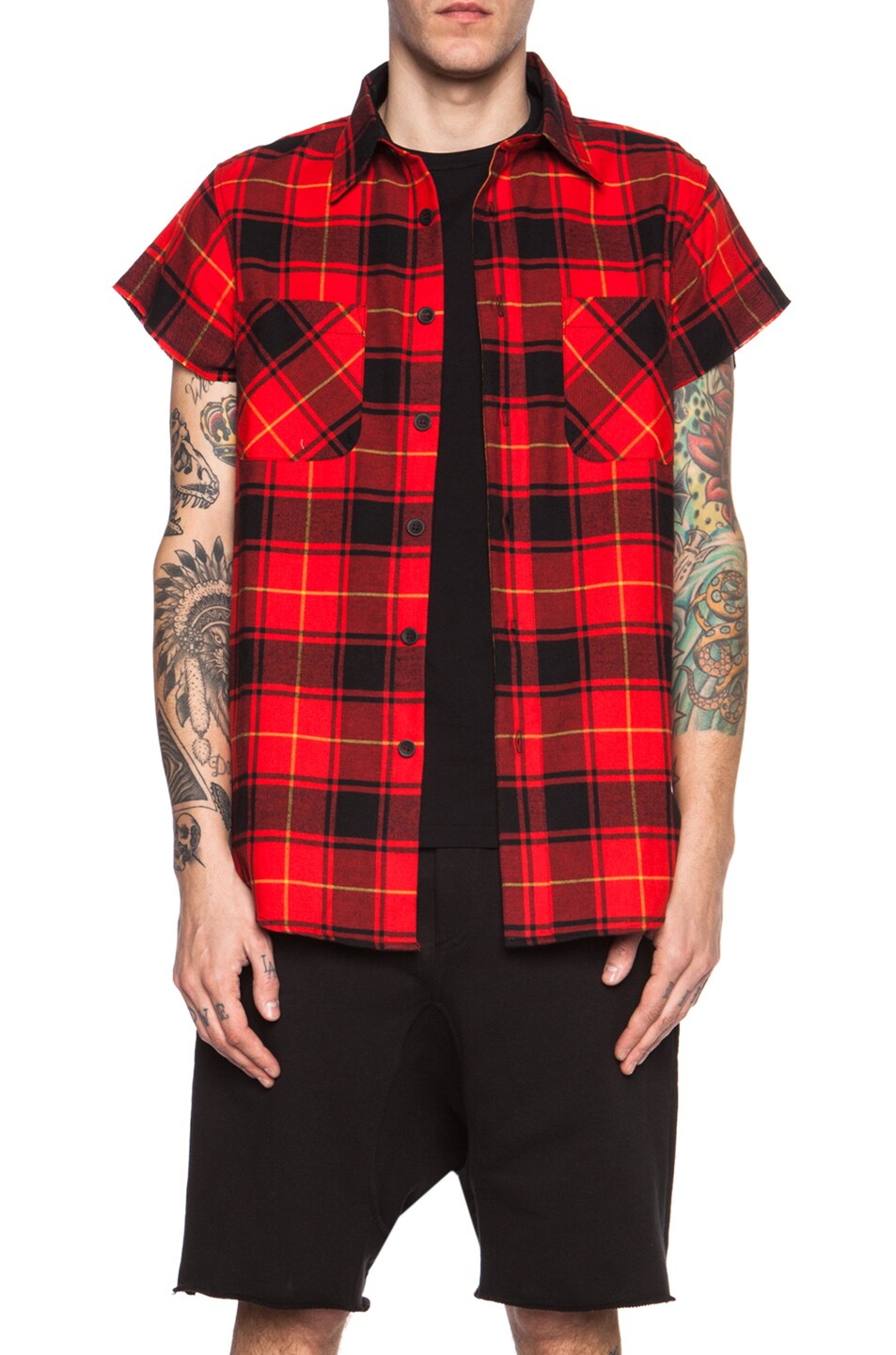 Image 1 of Fear of God Cotton Flannel in Red & Yellow