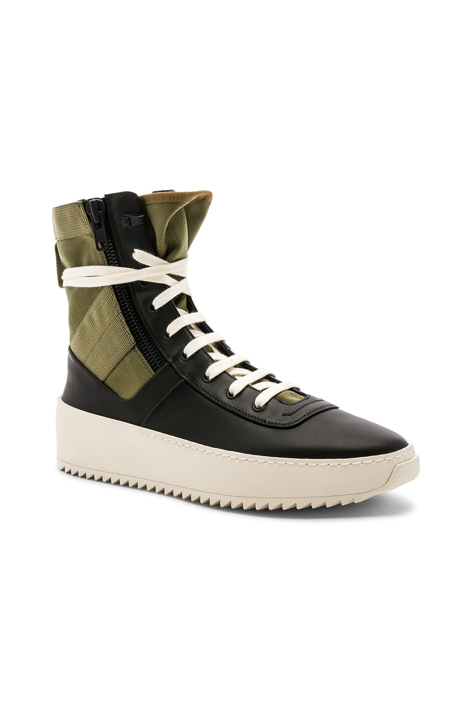 Image 1 of Fear of God Jungle Sneakers in Black & Foliage