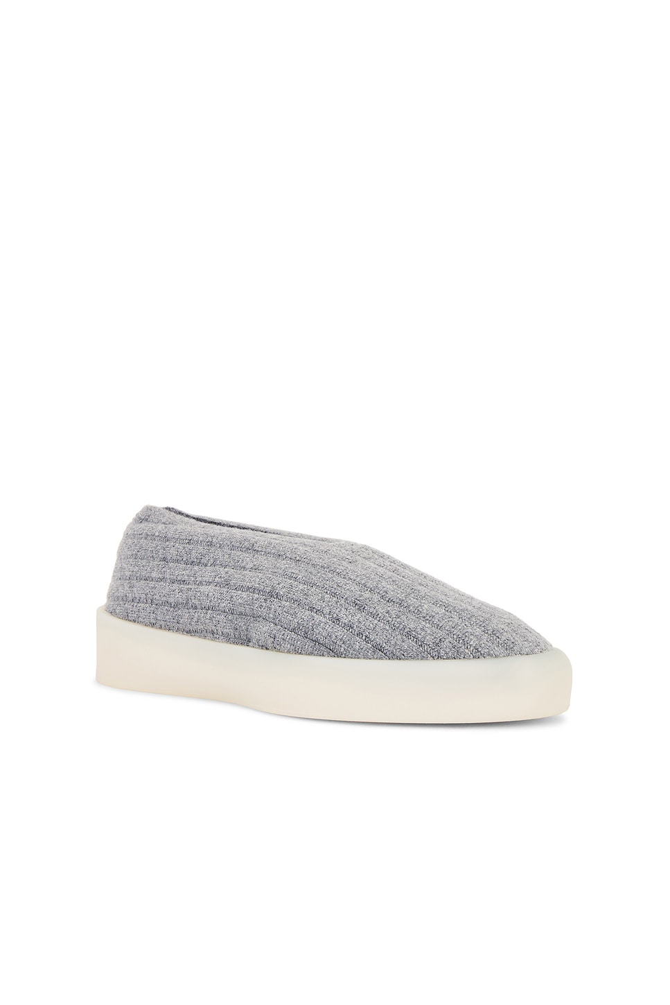 Shop Fear Of God Moc Knit Lo Wool In Dark Grey