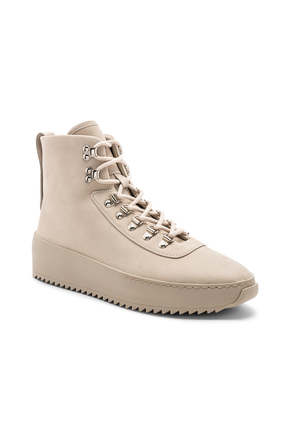 Image 1 of Fear of God Nubuck Leather Hiking Sneakers in Perla