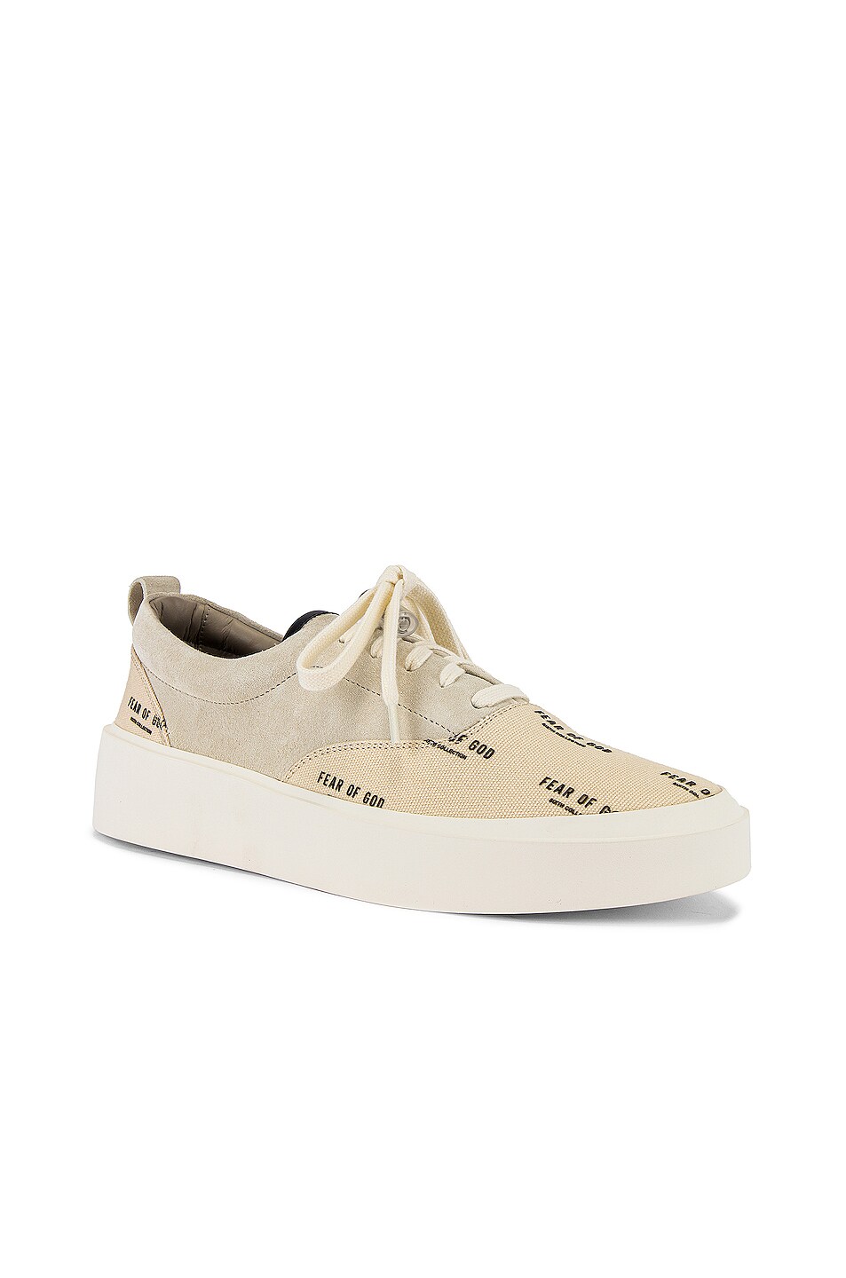 Image 1 of Fear of God 101 Lace Up Sneaker in Bone & Cream Fear of God Print
