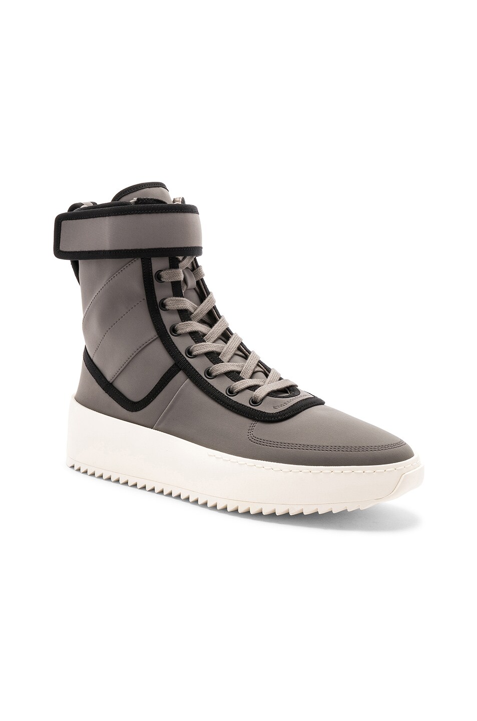 Image 1 of Fear of God Neoprene Military Sneakers in Grey & Black