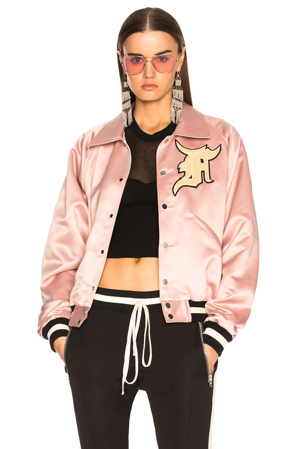 Image 1 of Fear of God Satin Coaches Jacket in Blush