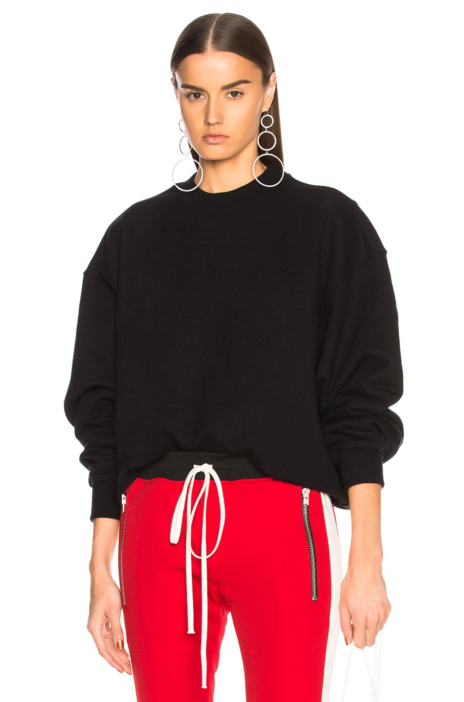 Image 1 of Fear of God Long Sleeve Crew Neck Sweater in Black