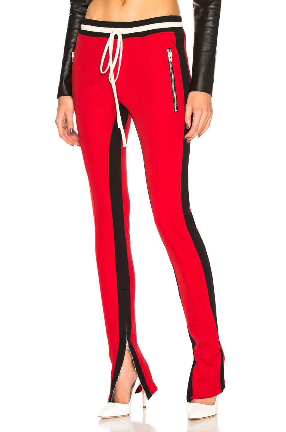 Image 1 of Fear of God Double Stripe Track Pant in Red & Black