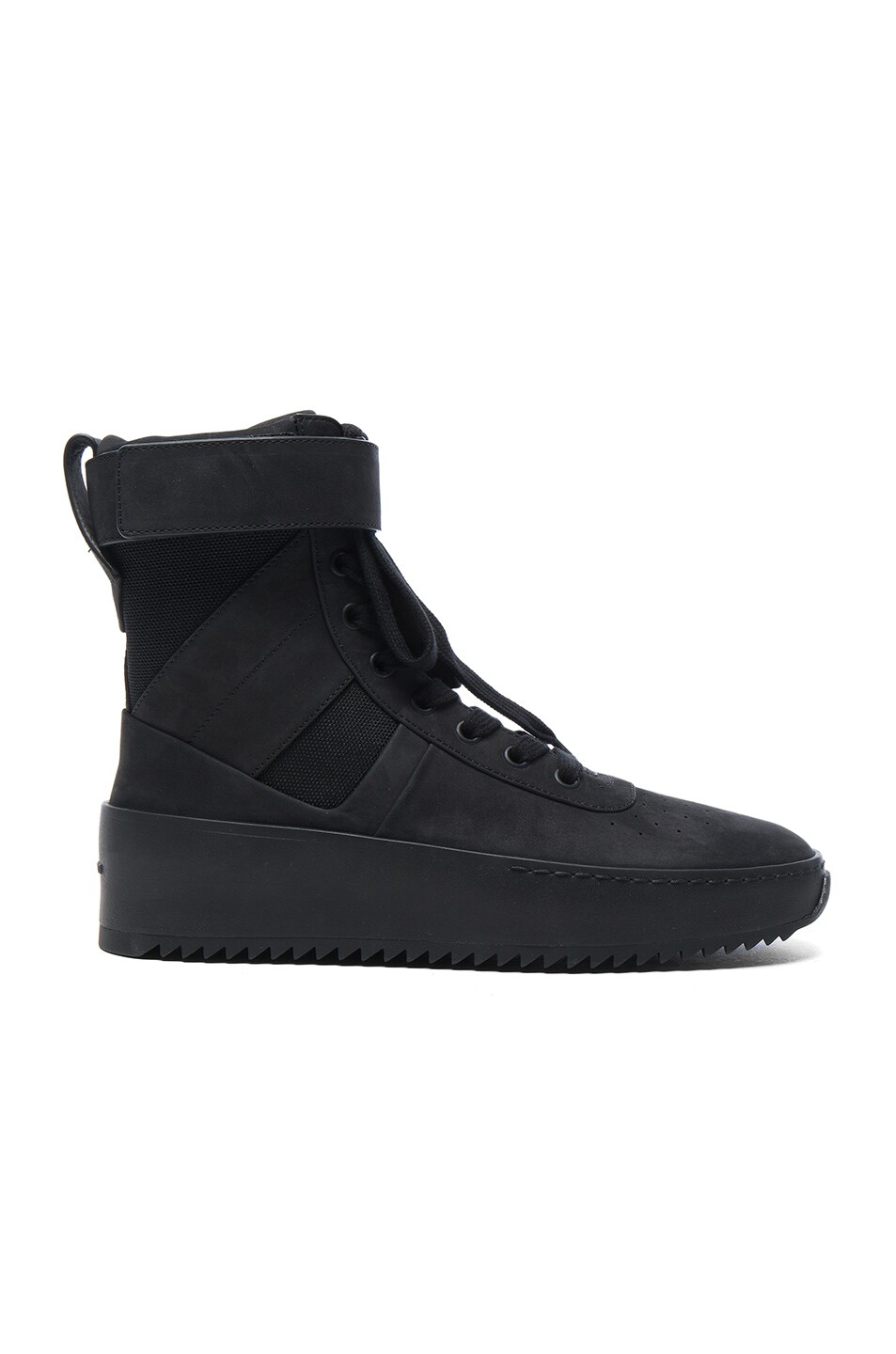 Image 1 of Fear of God Nubuck Leather Military Sneakers in Black