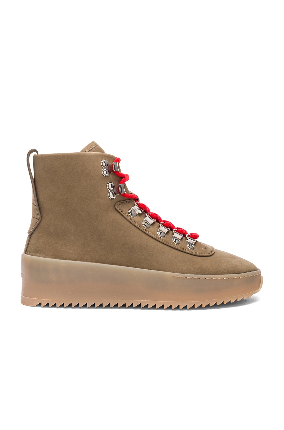 Image 1 of Fear of God Nubuck Leather Hiking Sneakers in Stone