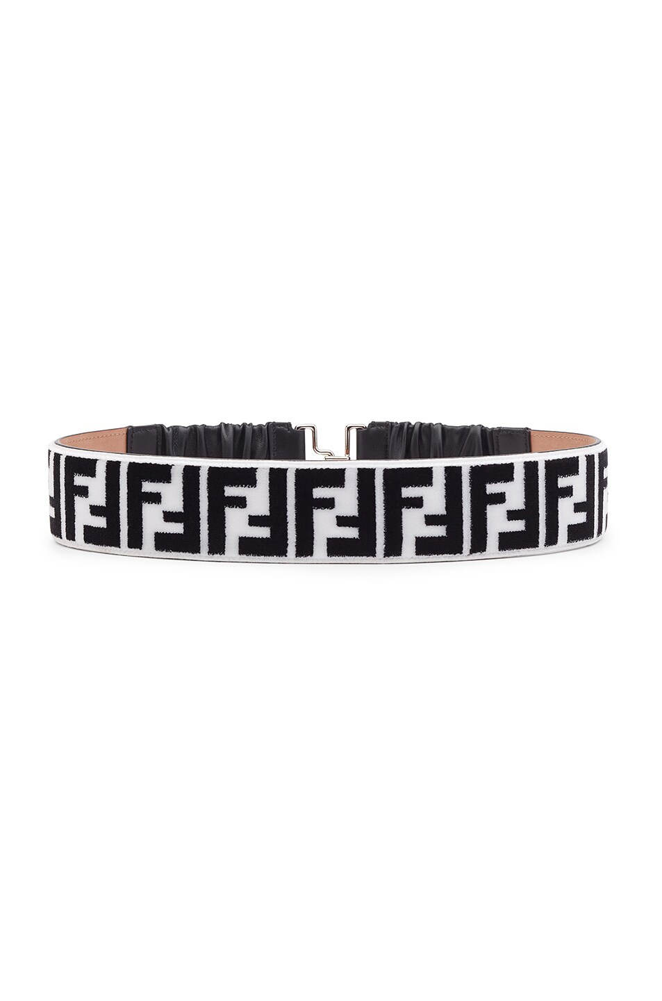 Image 1 of Fendi FF Printed Belt in Black & White