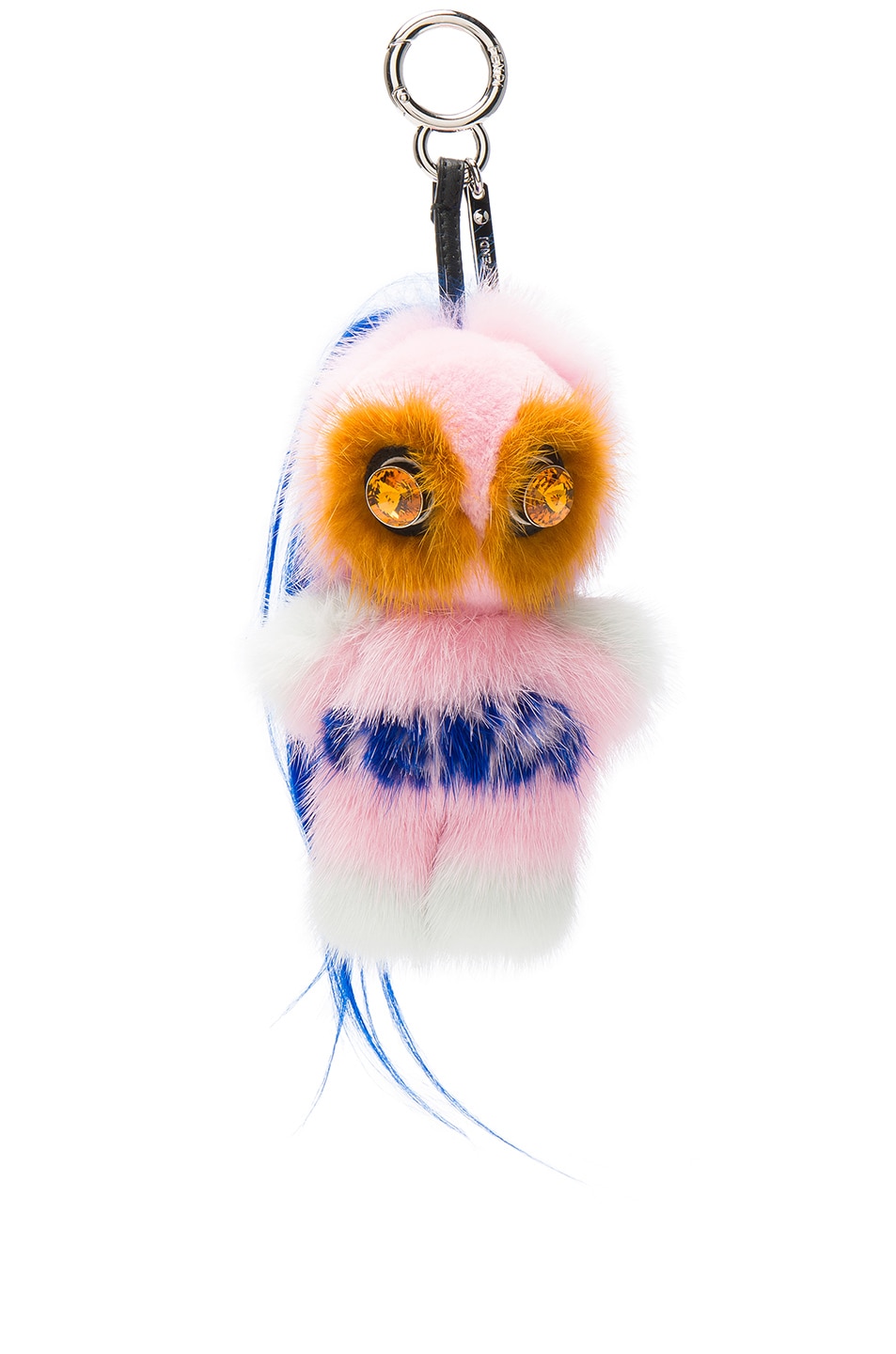 Image 1 of Fendi Piro-Chan Mink Fur Charm in Marshmallow & Pacific