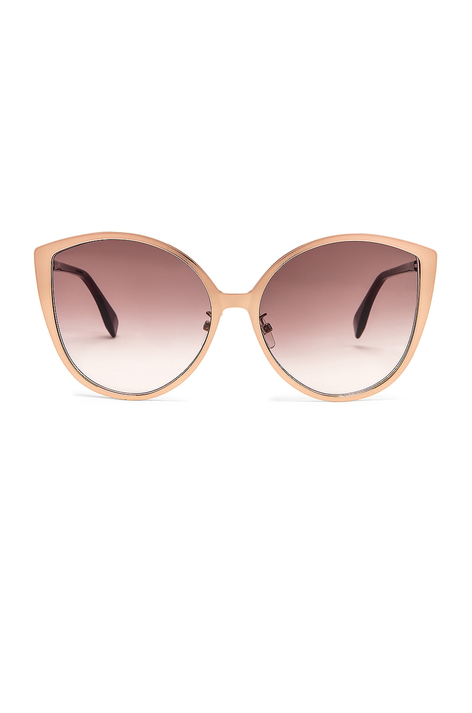 Image 1 of Fendi Cat Eye Sunglasses in Gold Copper