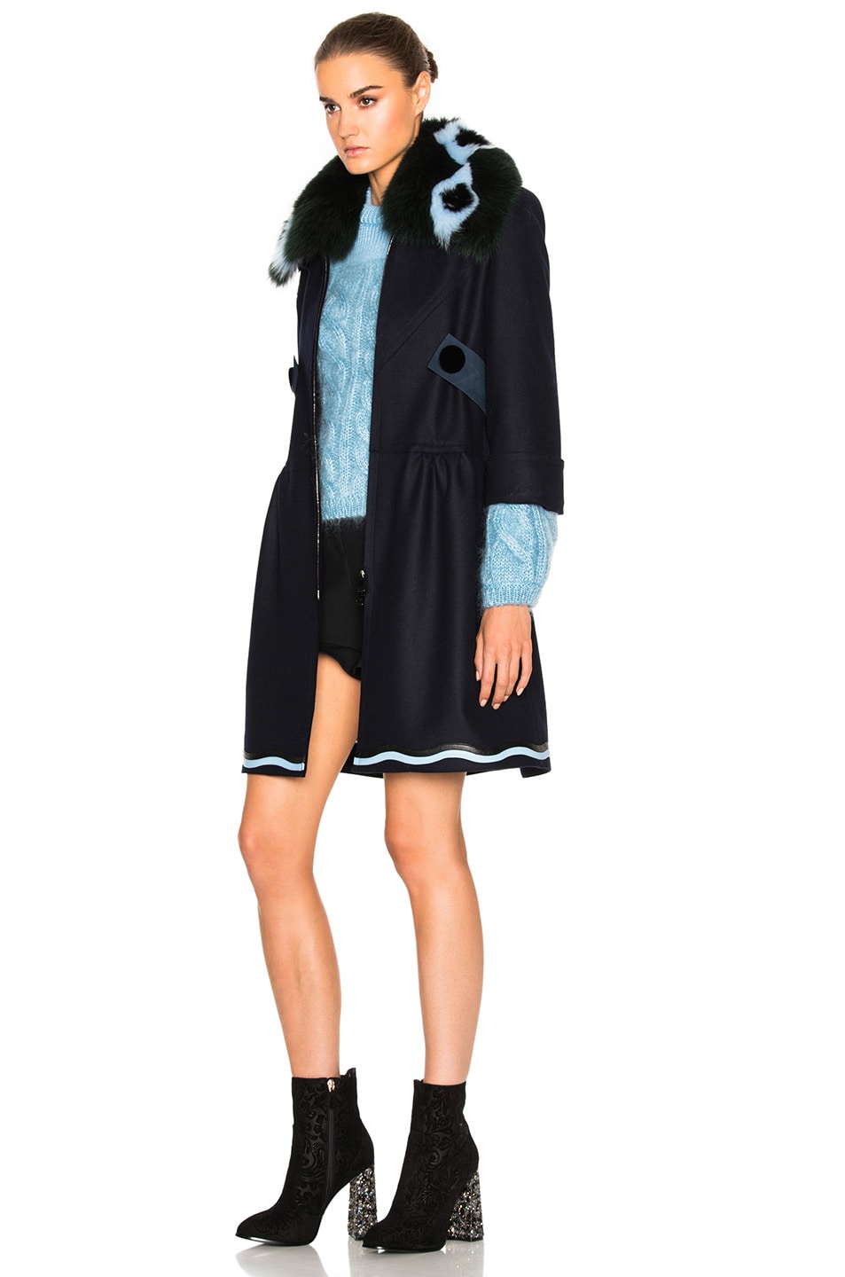 图象3 fendi felt coat – lapis lazuli