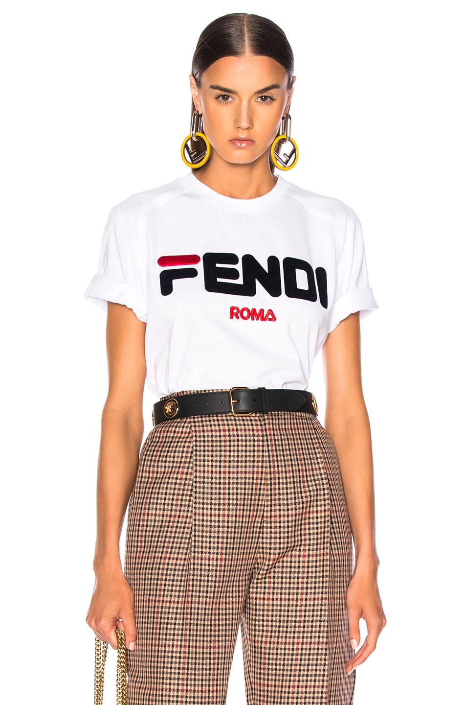 Image 1 of Fendi Fendi Mania Logo Tee in White