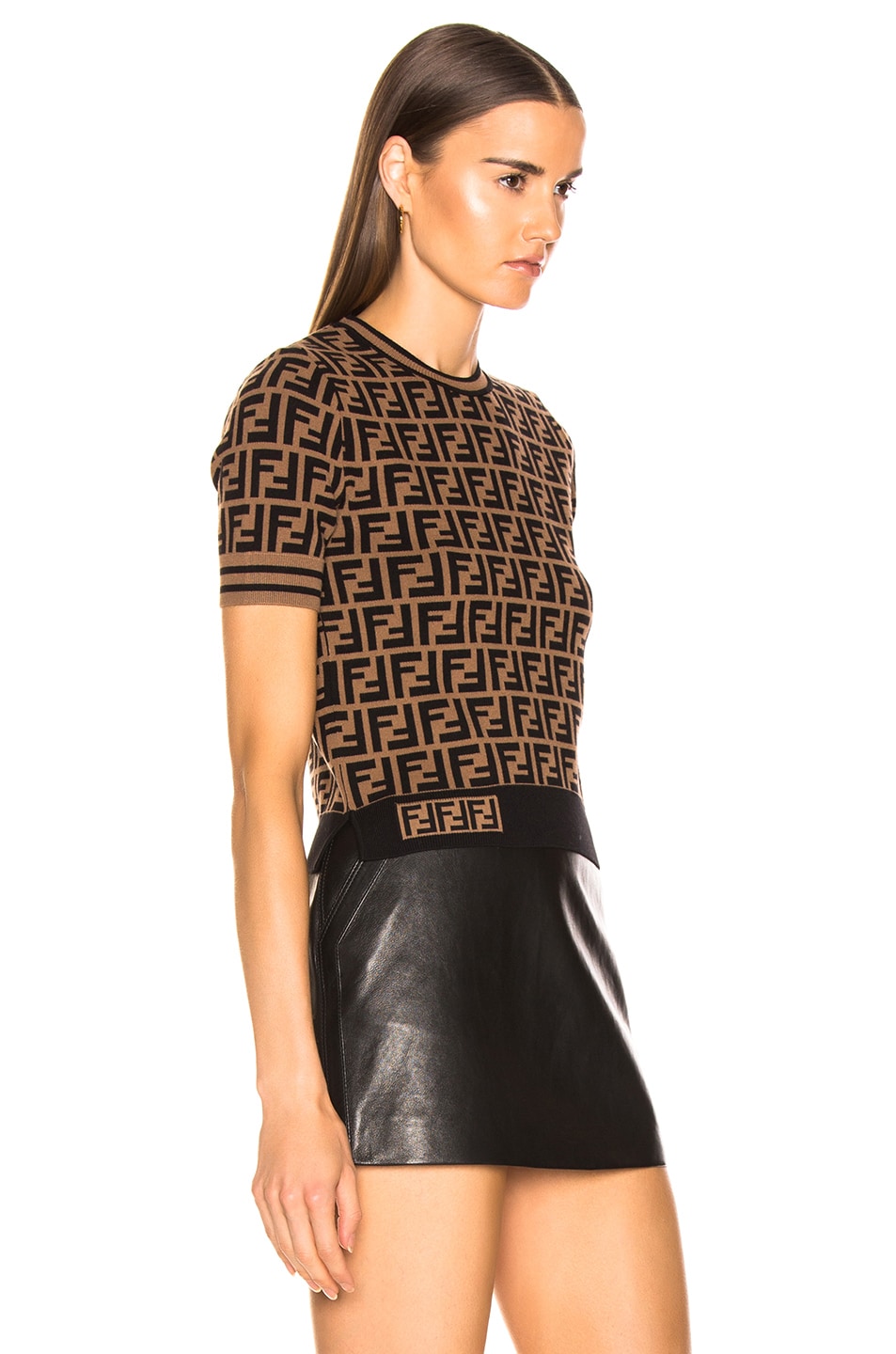 fendi print button up