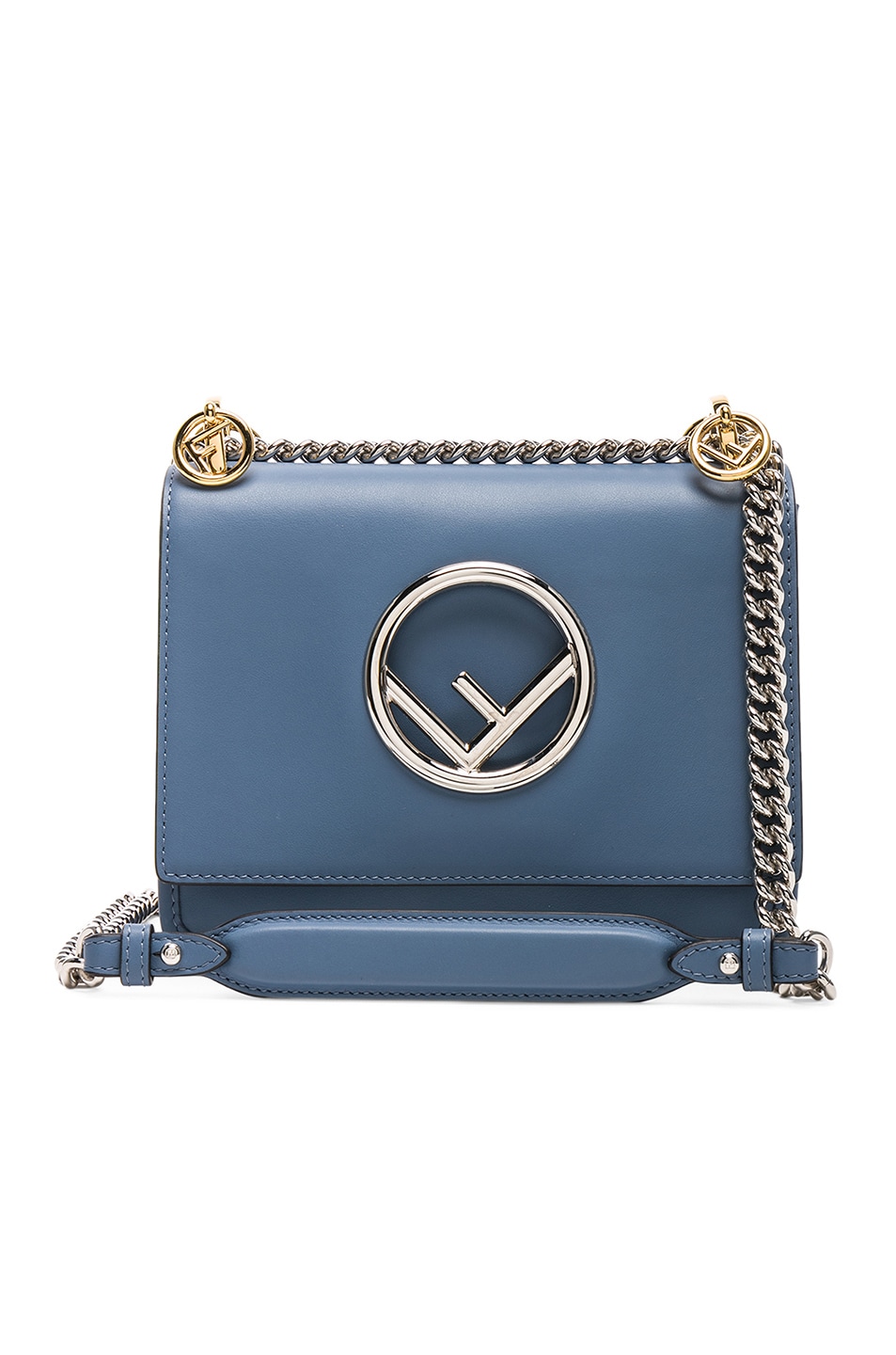 Image 1 of Fendi Small Kan I Logo in Cerulean