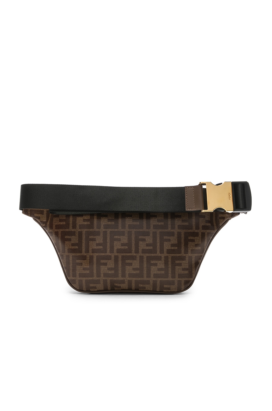 Fendi Fendi Mania Logo Fanny Pack in Brown & Navy FWRD