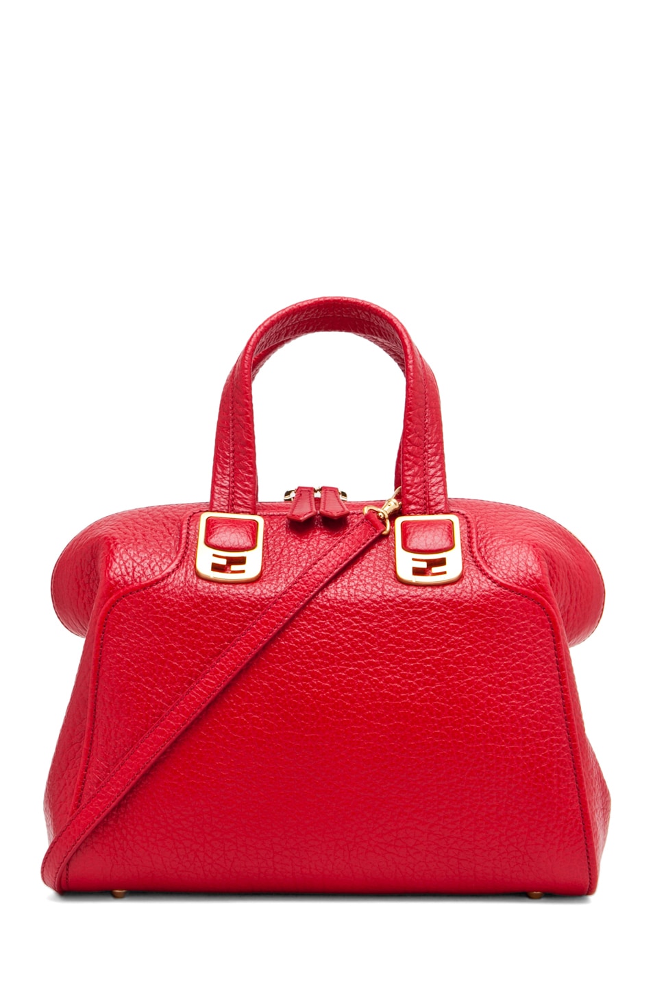 Image 1 of Fendi Medium Satchel Bag in Red
