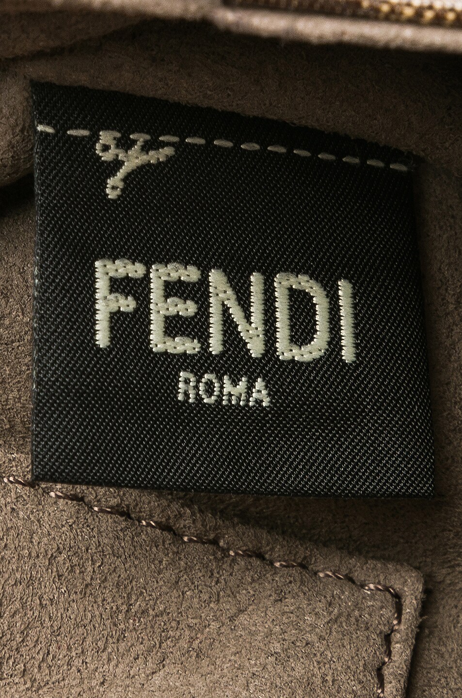 Fendi Mini Logo Print Double F in Brown & Strawberry | FWRD