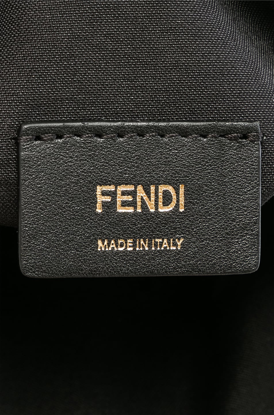Fendi Mini Logo Embossed Camera Case in Black | FWRD