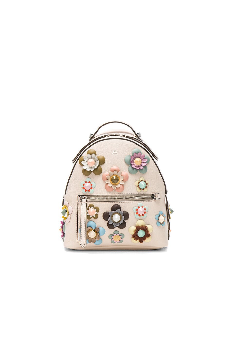Image 1 of Fendi Mini Zaino Backpack in Camelia & Multicolor
