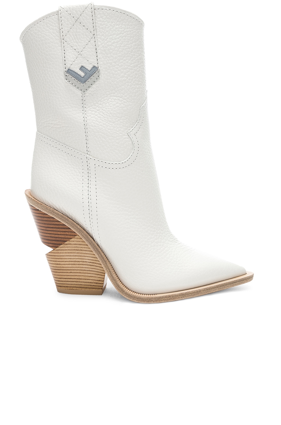 Image 1 of Fendi Cutwalk Western Boots in White