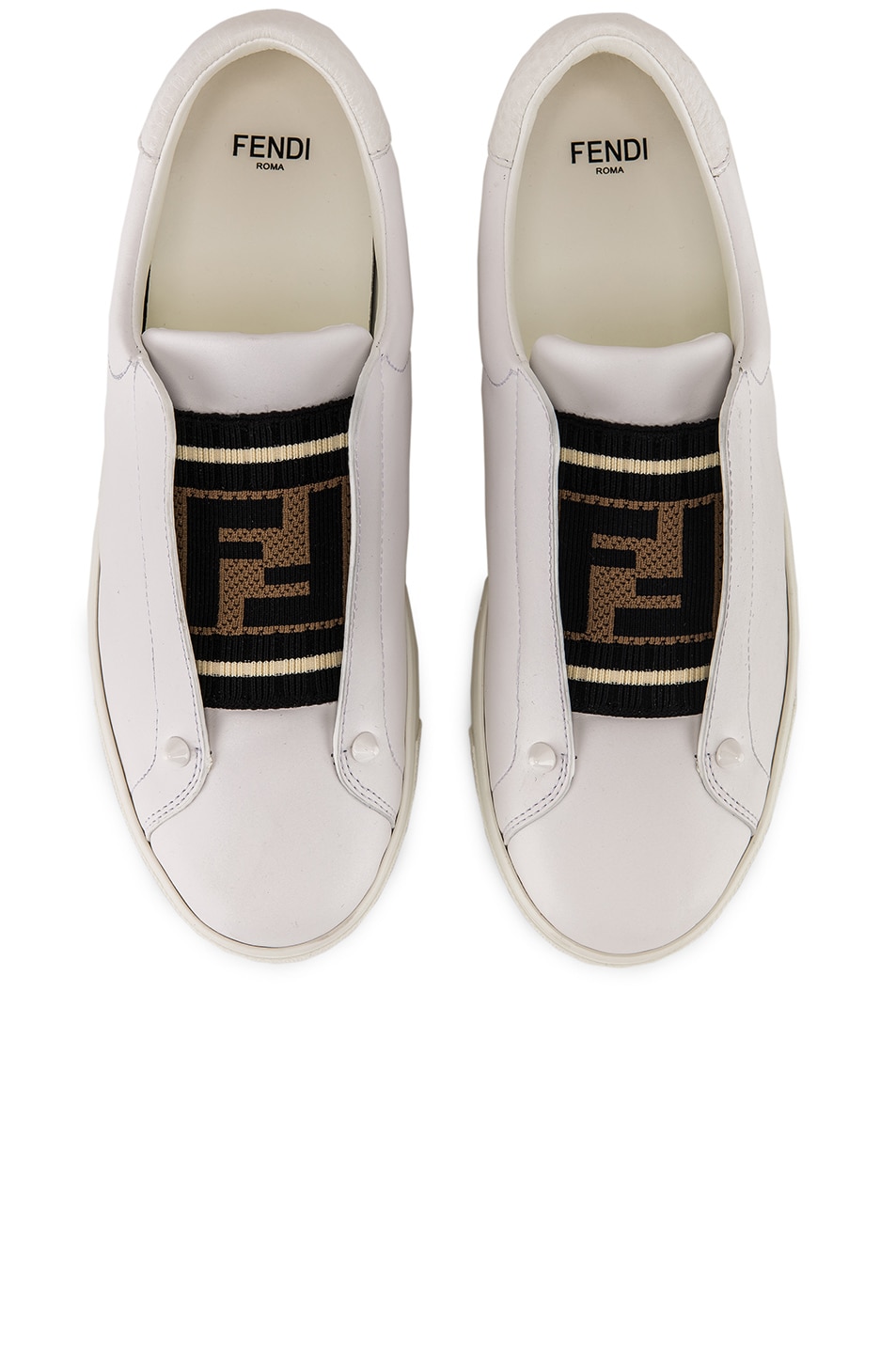 Image 1 of Fendi Rockoclick Sneakers in White