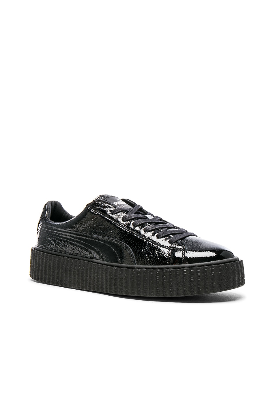 Image 1 of Fenty by Puma Cracked Leather Creepers in Black