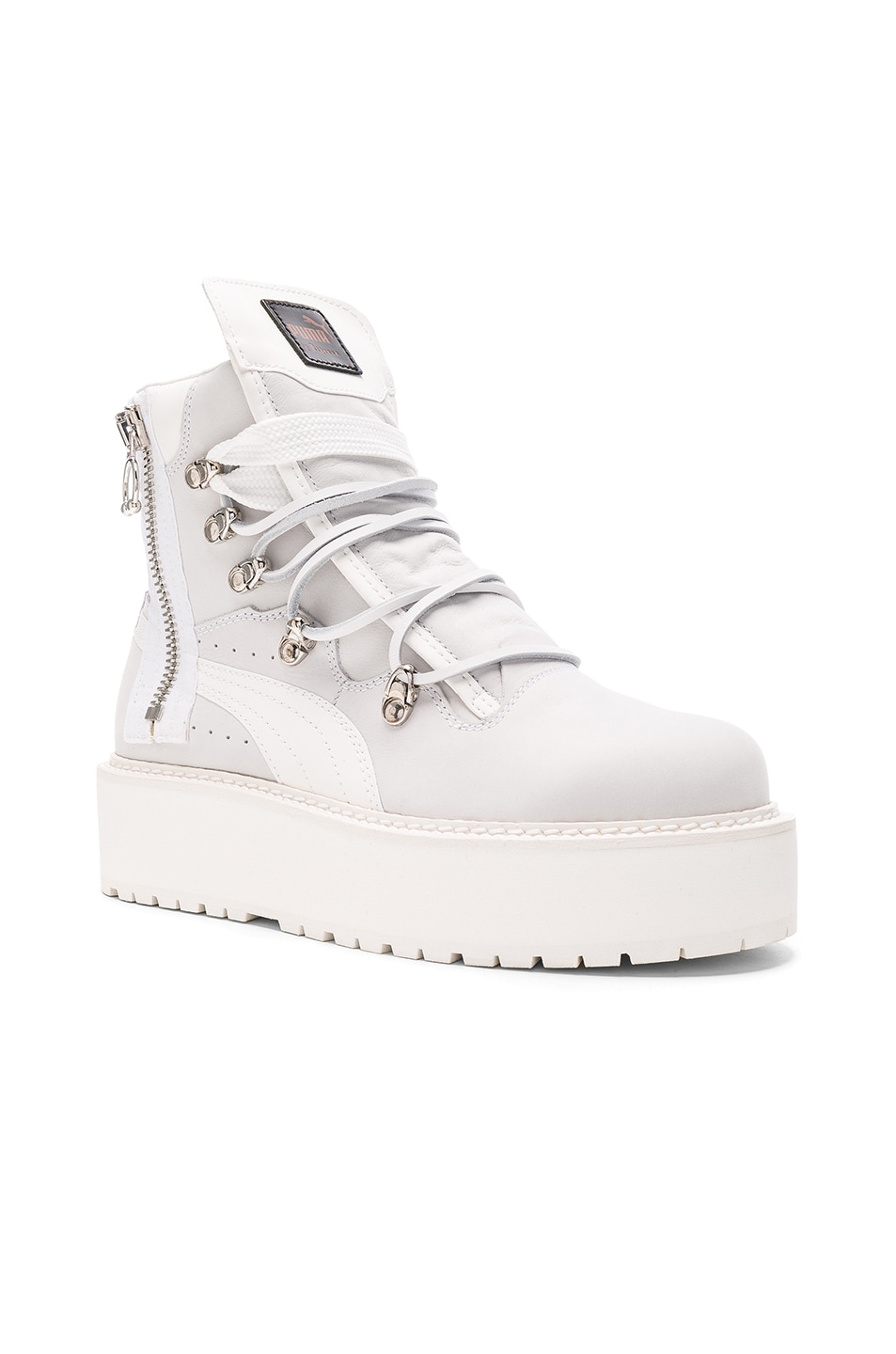 Image 1 of Fenty by Puma Nubuck Sneaker Boots in White